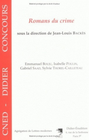 Libro Romans Du Crime Jean-Claude Louis Boursier