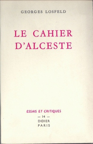 Buch Le Cahier D'Alceste Georges Losfeld