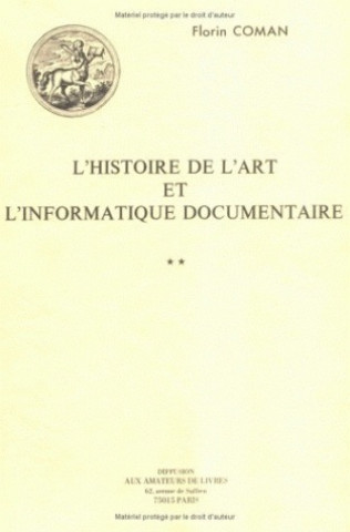 Kniha Histoire de L'Art Et Informatique Documentaire Florin Coman