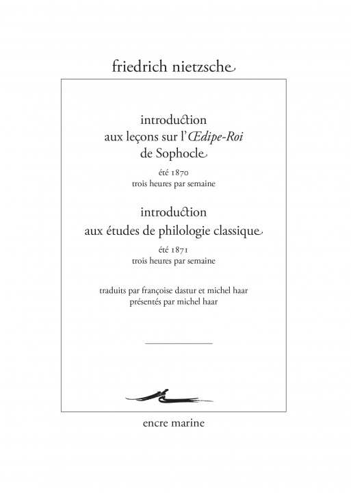 Könyv Introduction Aux Lecons Sur L'Oedipe-Roi de Sophocle Francoise Dastur