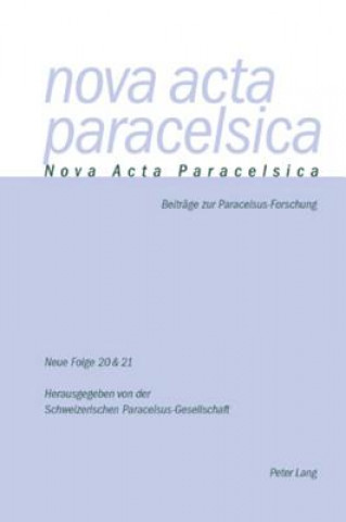 Book Nova ACTA Paracelsica 20/21 Pia Holenstein Weidmann