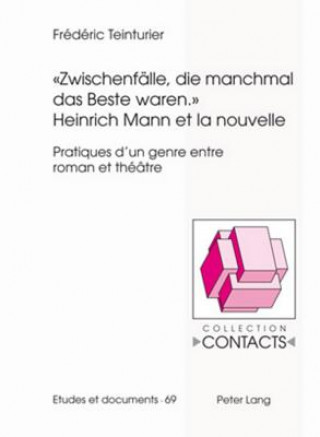 Könyv Â«Zwischenfaelle, die manchmal das Beste waren.Â»- Heinrich Mann et la nouvelle Frédéric Teinturier