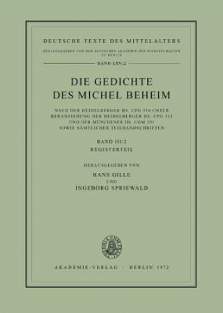 Knjiga Gedichte DES Michel Beheim Hans Gille