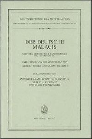 Könyv Der deutsche Malagis nach den Heidelberger Handschriften Cpg 340 und 315 Annegret Haase