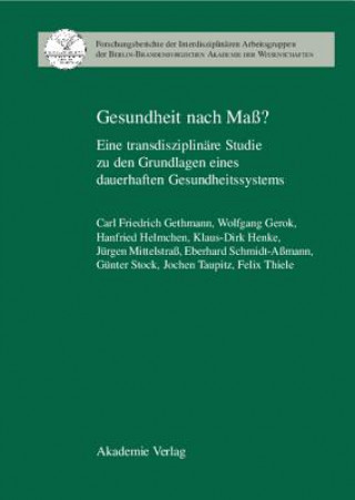 Carte Gesundheit Nach Mass? Carl Friedrich Gethmann