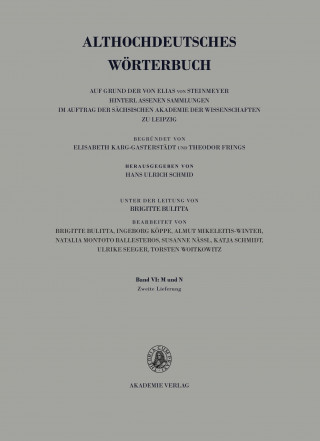 Könyv Althochdeutsches Wörterbuch, Band VI: M-N. 2. Lieferung: gi-mah bis mammunti Sächsische Akademie der Wissenschaften