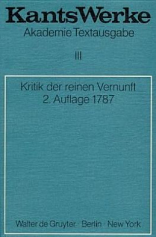 Książka Kritik der reinen Vernunft Immanuel Kant