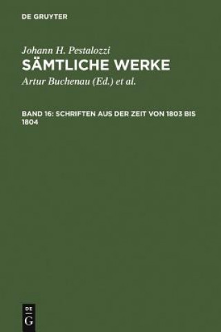 Książka Schriften Aus Der Zeit Von 1803 Bis 1804 Walter Feilchenfeld-Fales