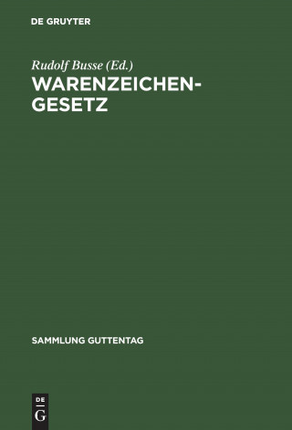 Buch Warenzeichengesetz Joachim Starck