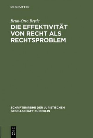 Kniha Effektivitat von Recht als Rechtsproblem Brun-Otto Bryde
