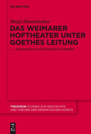 Könyv Weimarer Hoftheater unter Goethes Leitung Birgit Himmelseher