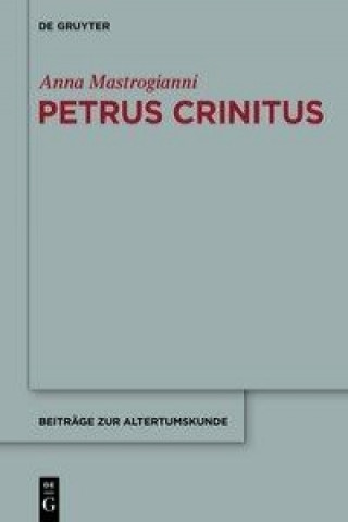 Kniha Petrus Crinitus Anna Mastrogianni