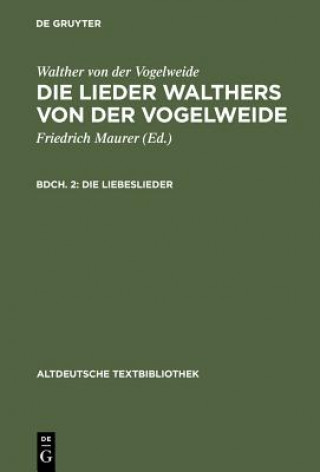 Knjiga Liebeslieder Walther von der Vogelweide