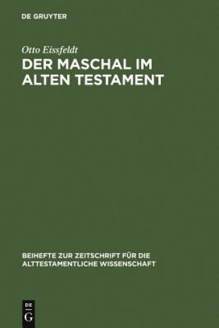 Carte Der Maschal Im Alten Testament Otto Eissfeldt