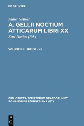 Carte Libri XI - XX Aulus Gellius