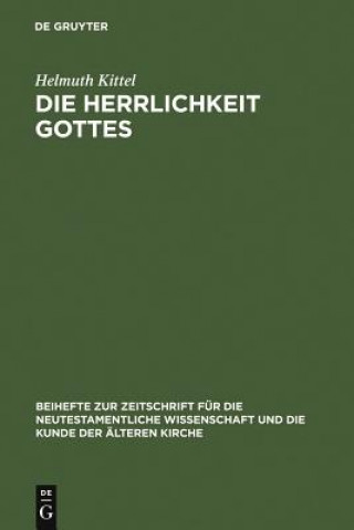 Buch Die Herrlichkeit Gottes Helmuth Kittel