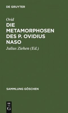 Knjiga Die Metamorphosen des P. Ovidius Naso Ovid