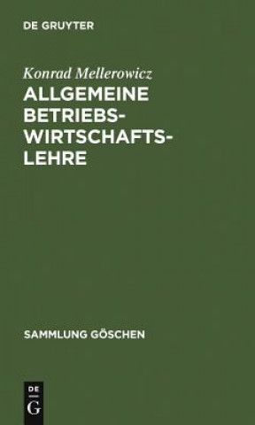 Carte Allgemeine Betriebswirtschaftslehre Konrad Mellerowicz