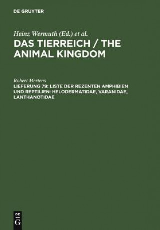 Kniha Liste der rezenten Amphibien und Reptilien Robert Mertens