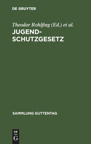 Książka Jugendschutzgesetz Theodor Rohlfing