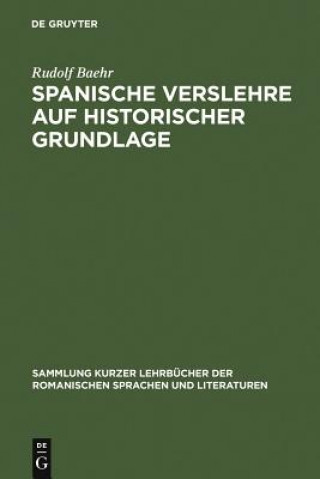 Buch Spanische Verslehre auf historischer Grundlage Rudolf Baehr