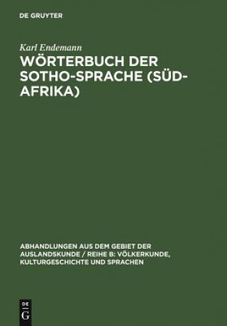 Carte Woerterbuch der Sotho-Sprache (Sud-Afrika) Karl Endemann