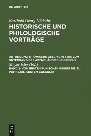 Kniha Vom Ersten Punischen Kriege Bis Zu Pompejus' Erstem Consulat Meyer Isler