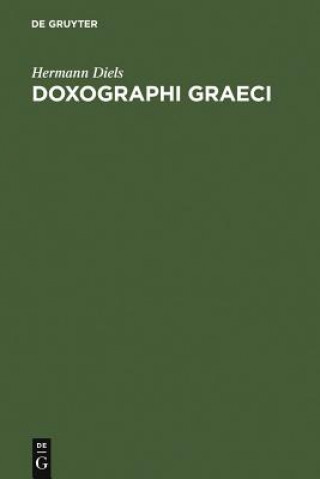 Kniha Doxographi Graeci Hermann Diels