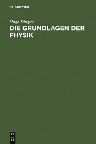 Książka Grundlagen der Physik Hugo Dingler