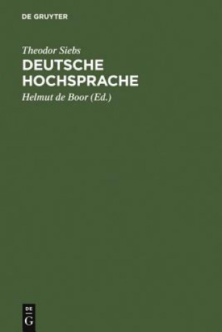 Kniha Deutsche Hochsprache Theodor Siebs