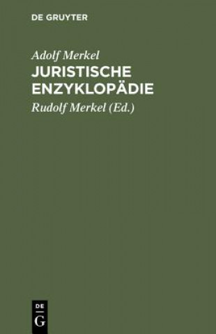 Książka Juristische Enzyklopadie Adolf Merkel