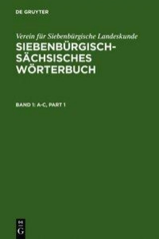 Książka Siebenburgisch-Sachsisches Woerterbuch Verein für Siebenbürgische Landeskunde