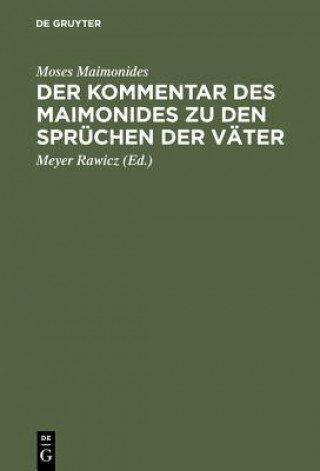 Βιβλίο Kommentar Des Maimonides Zu Den Spruchen Der Vater Moses Maimonides