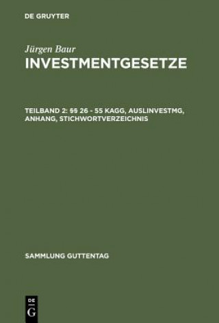 Könyv 26 - 55 Kagg, Auslinvestmg, Anhang, Stichwortverzeichnis Jürgen Baur