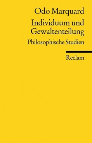 Książka Individuum und Gewaltenteilung Odo Marquard