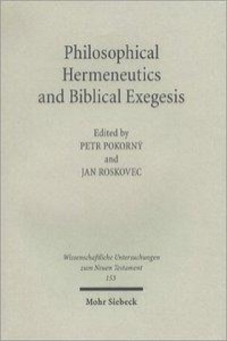 Carte Philosophical Hermeneutics and Biblical Exegesis Petr Pokorny