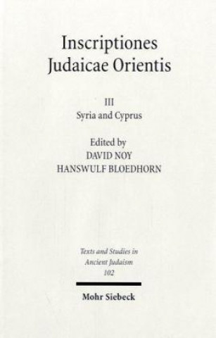 Kniha Inscriptiones Judaicae Orientis David Noy