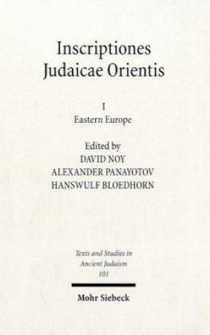 Book Inscriptiones Judaicae Orientis David Noy