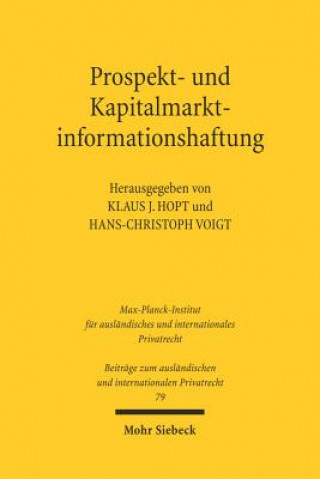 Könyv Prospekt- und Kapitalmarktinformationshaftung Klaus J. Hopt