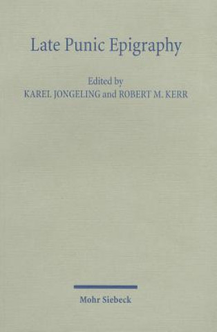 Könyv Late Punic Epigraphy Karel Jongeling