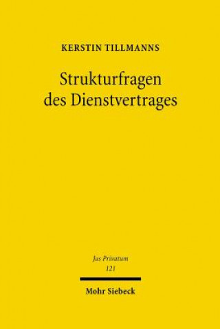 Książka Strukturfragen des Dienstvertrages Kerstin Tillmanns