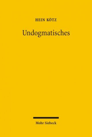 Kniha Undogmatisches Hein Kötz