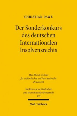 Carte Der Sonderkonkurs des deutschen Internationalen Insolvenzrechts Christian Dawe
