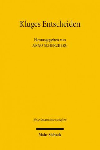 Kniha Kluges Entscheiden Arno Scherzberg