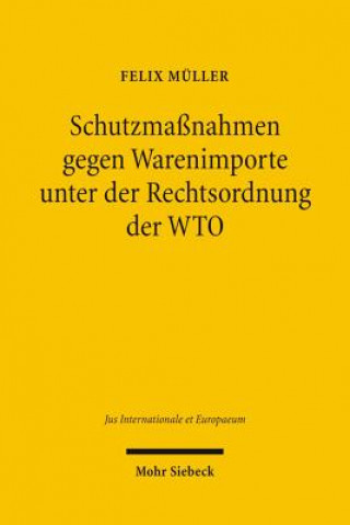 Kniha Schutzmassnahmen gegen Warenimporte unter der Rechtsordnung der WTO Felix Müller