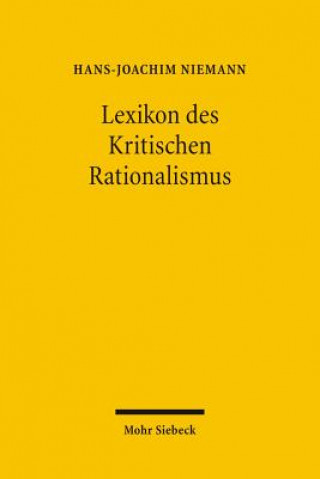 Kniha Lexikon des Kritischen Rationalismus Hans J. Niemann