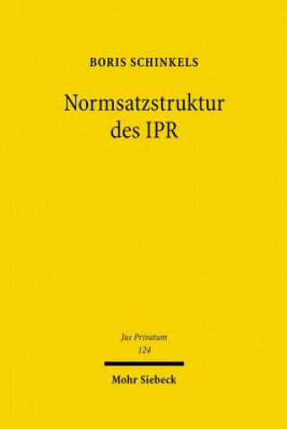 Kniha Normsatzstruktur des IPR Boris Schinkels