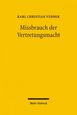 Kniha Missbrauch der Vertretungsmacht Karl Christian Vedder