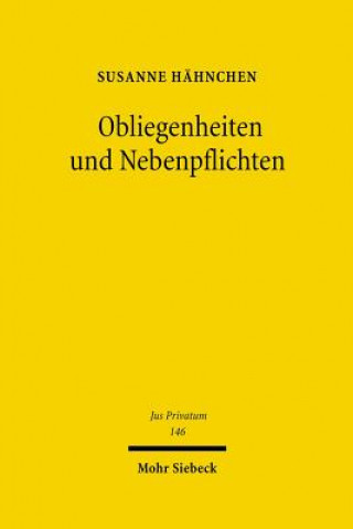 Könyv Obliegenheiten und Nebenpflichten Susanne Hähnchen