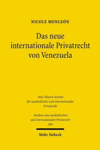 Carte Das neue internationale Privatrecht von Venezuela Nicole Monleón